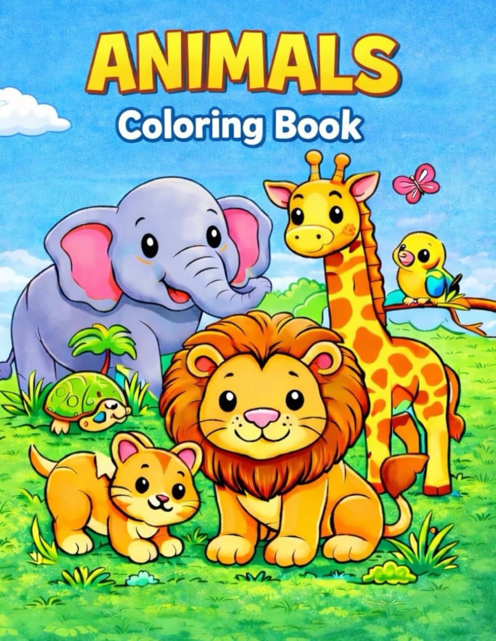 Animals: Animals Coloring Book for Kids with Fun and Easy Designs