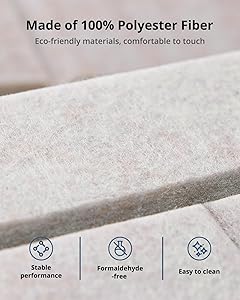 Acoustic Wall Panels, Brick Pattern Peel and Stick Sound Absorbing Panel for Ceiling, Door, Pared, 12 Pack 12"x12"x0.4", Beige Decorative Self Adhesive Wall Tiles for Recording Studio, Room