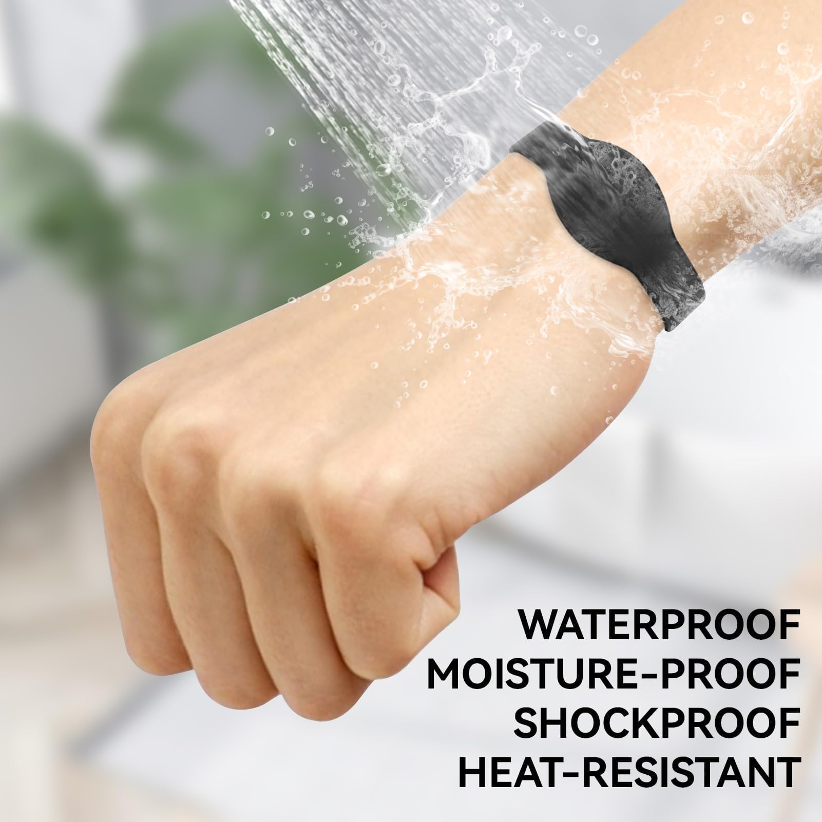 Agatige RFID Wristband, 10 Pezzi 13,56 MHz Carta D'identità Braccialetti in Silicone Scheda IC Impermeabile con Cinturino, Utilizzata per Controllo degli Accessi, Piscina, Sauna(Nero)