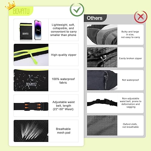 Miniatura 2 de Riñonera para cinturón para correr bolsa de entrenamiento delgada para soporte de teléfono para caminar y trotar, Negro 2, Moda