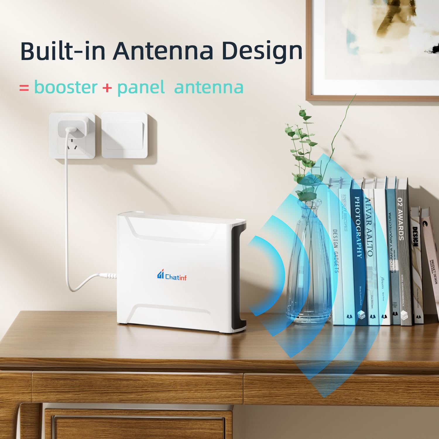 Amazon.com: Cellular Booster Box with 2 High-gain Indoor Antennas Up to  10000 Sq Ft, Support Boost 5G 4G LTE Signal and All U.S. Carriers - FCC  Approved :
