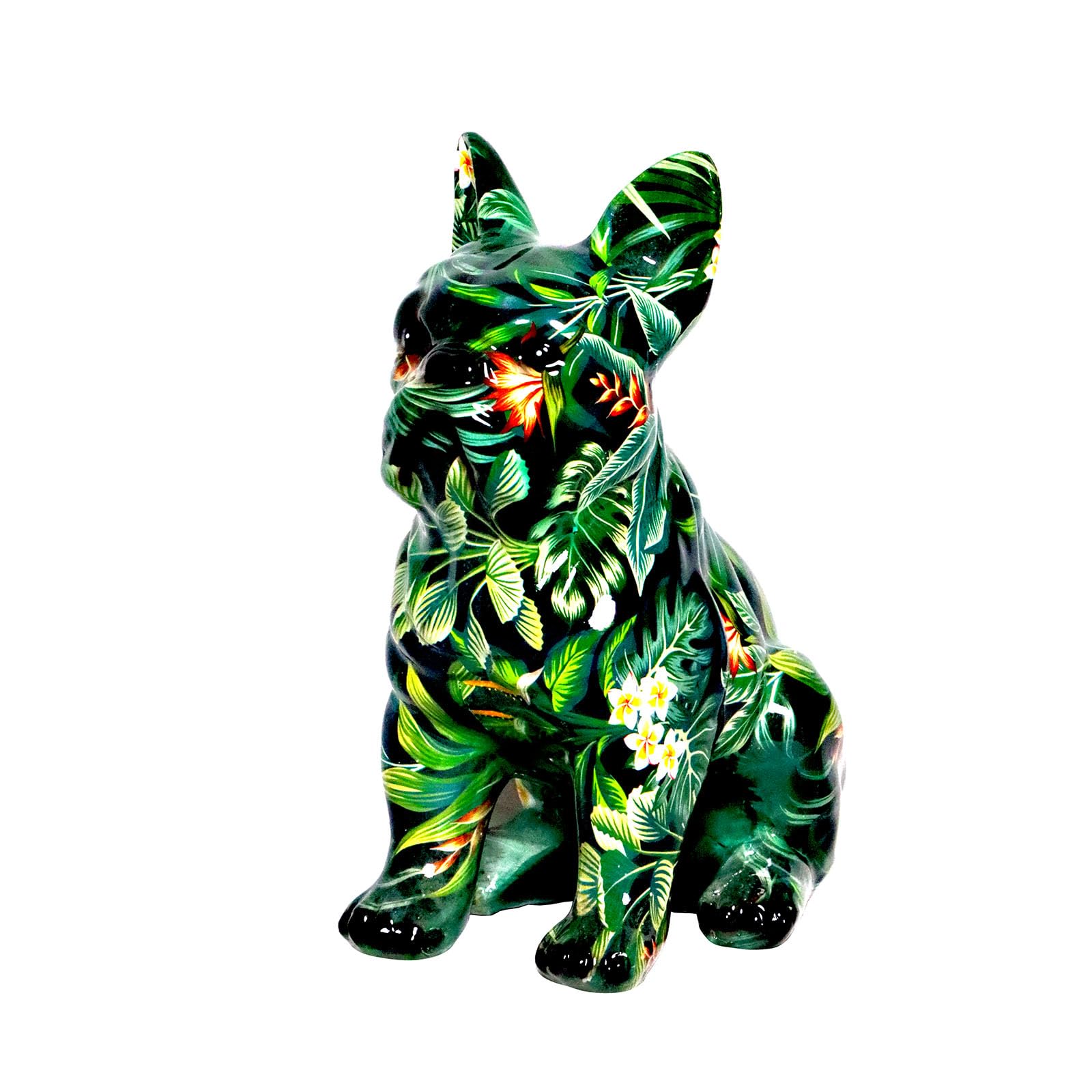 IDORTYBB Graffiti French Bulldog Statue Sculpture Animal Dog Art Figurine Home Decoration for Living Room Bedroom Book Shelf TV Cabinet Desktop Decor