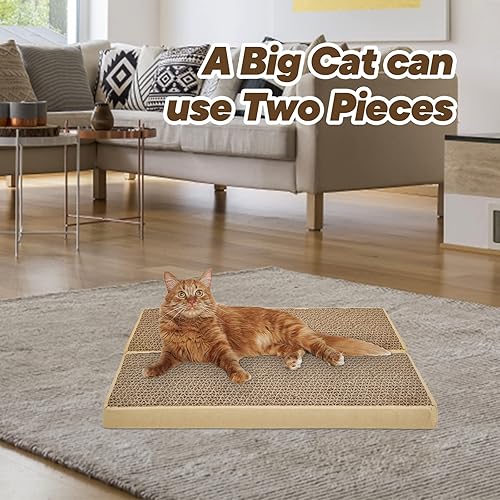 Miniatura 6 de Splicing Cat Scratch Pad, Double-Sided Design, Made of Heavy Duty Corrugated Cardboard, Natural Material, Protects Furniture, Durable, 100% Guarantee