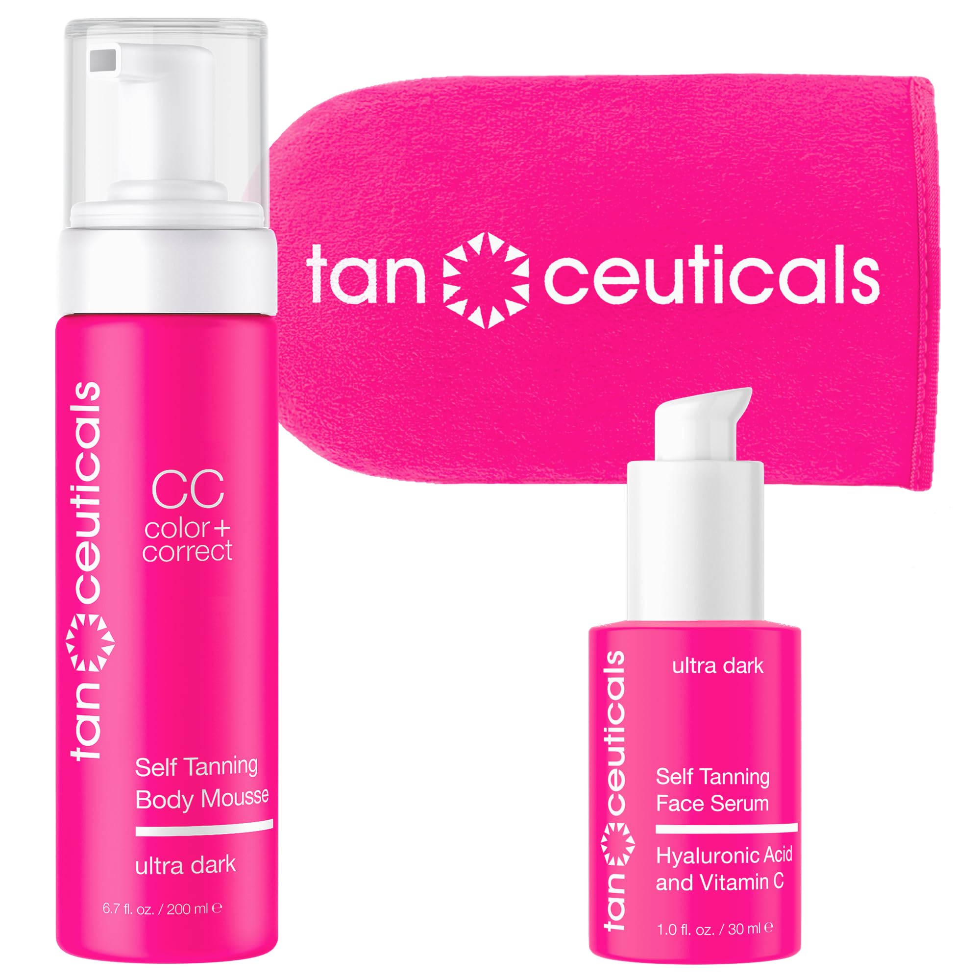 Tanceuticals Mousse + Face Serum Kit, Ultra Dark Shade