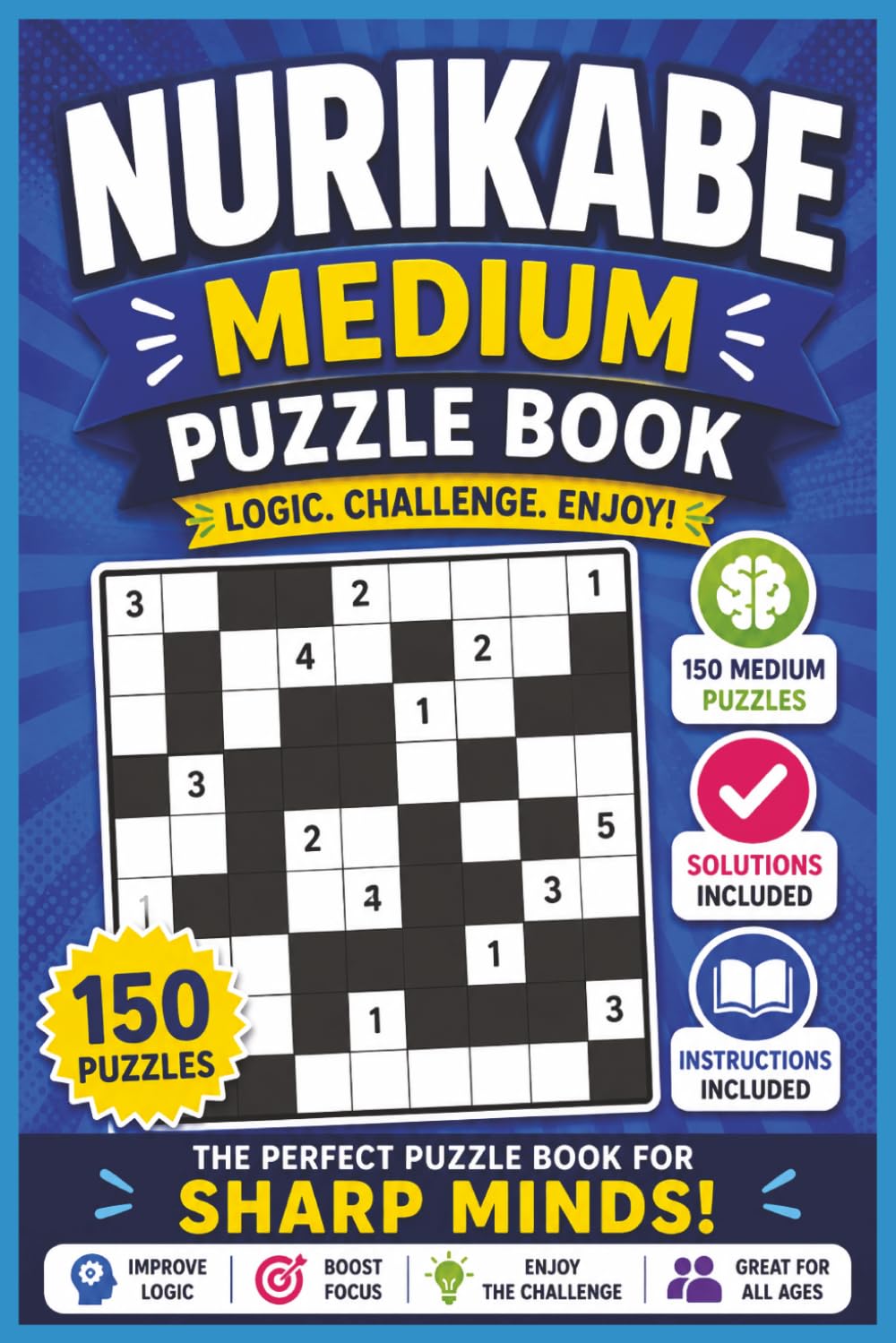 Nurikabe Medium Puzzles