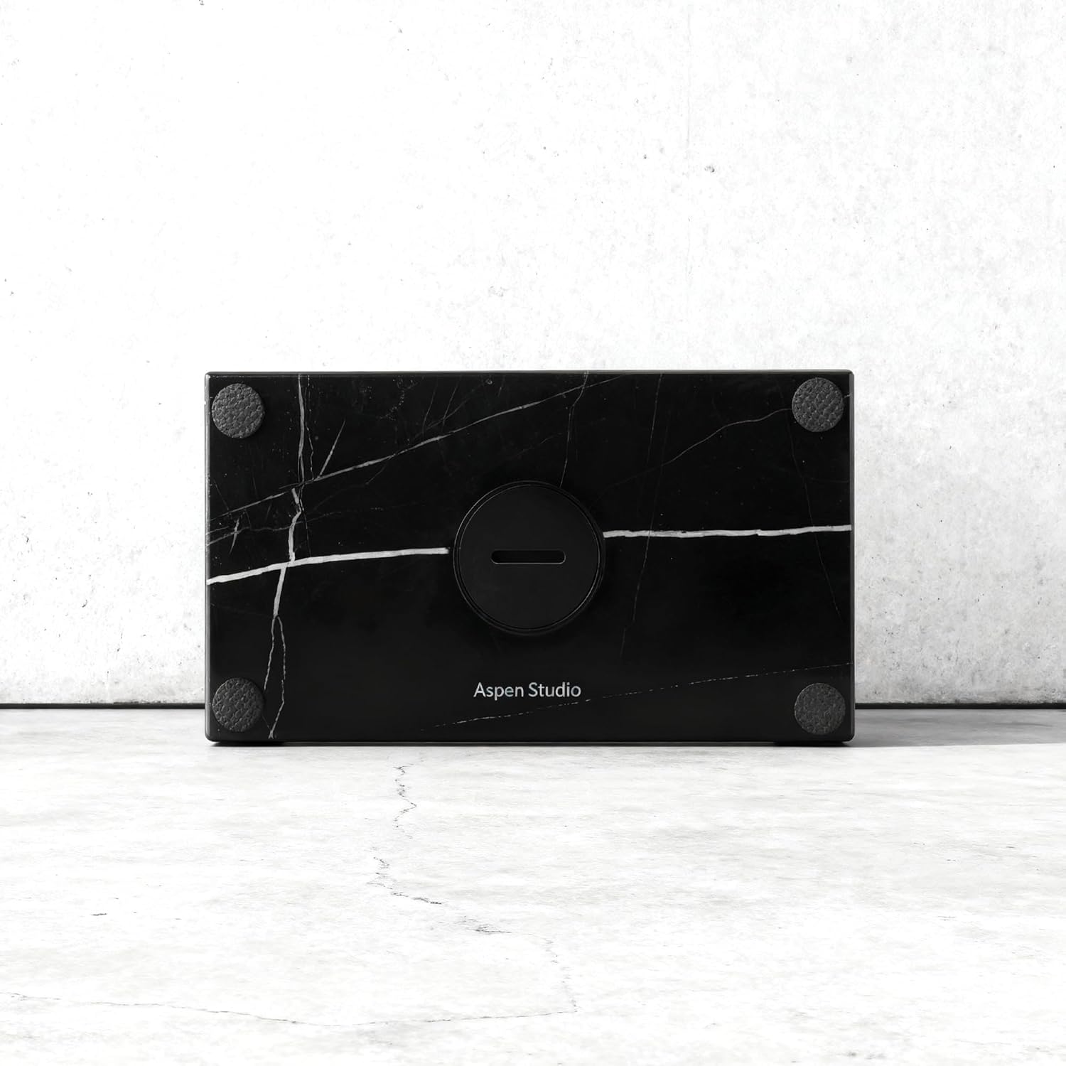 AspenStudio Genuine Black Marquina Marble Cremation Urn for Adult Human Ashes Black Maquina Marble Urn - Image 9