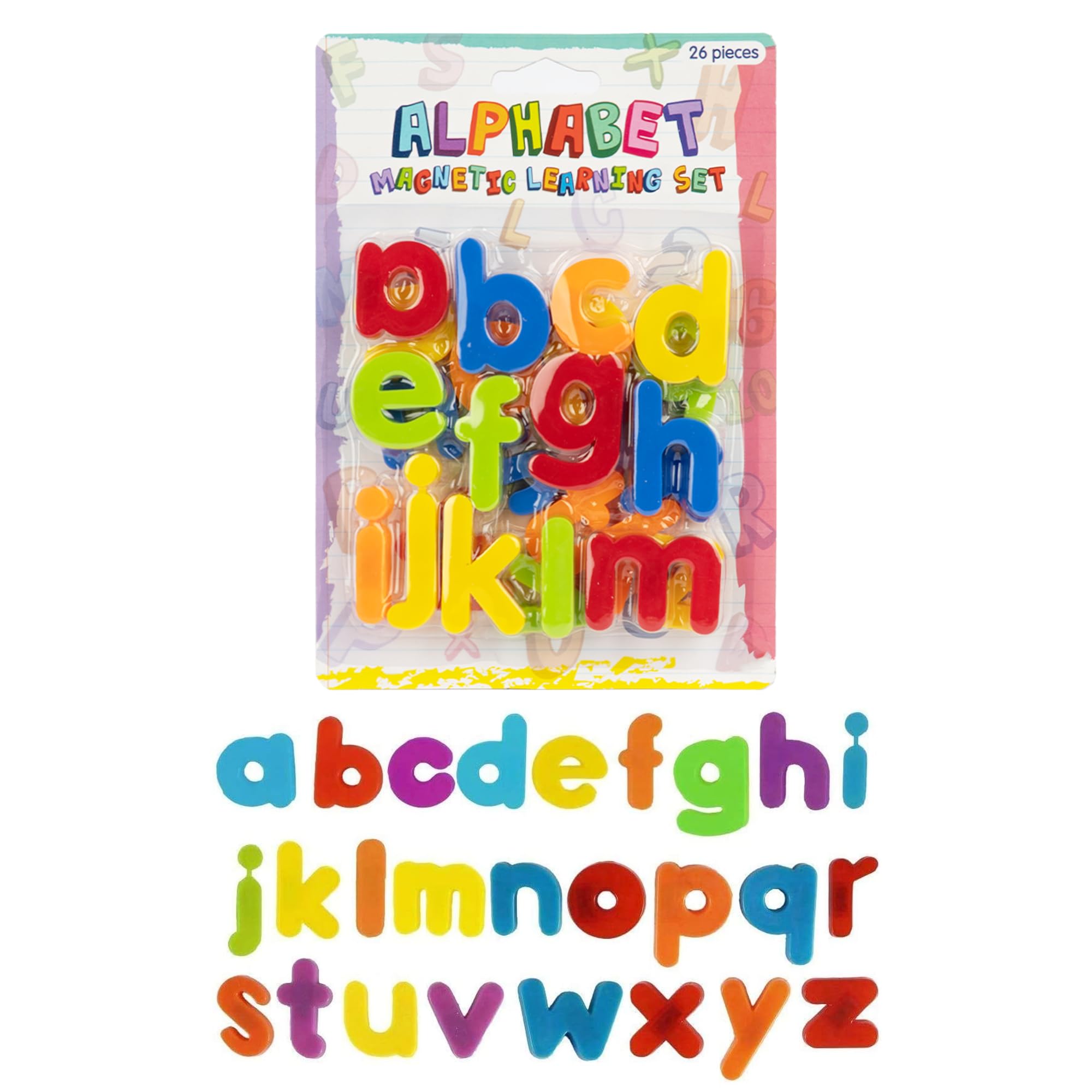 Magnetic Fridge Letters Numbers & Symbols Children Educational ABC Alphabet Learning Toy Great For Preschool Spelling Counting Home School Games (26 Magnetic Letters)