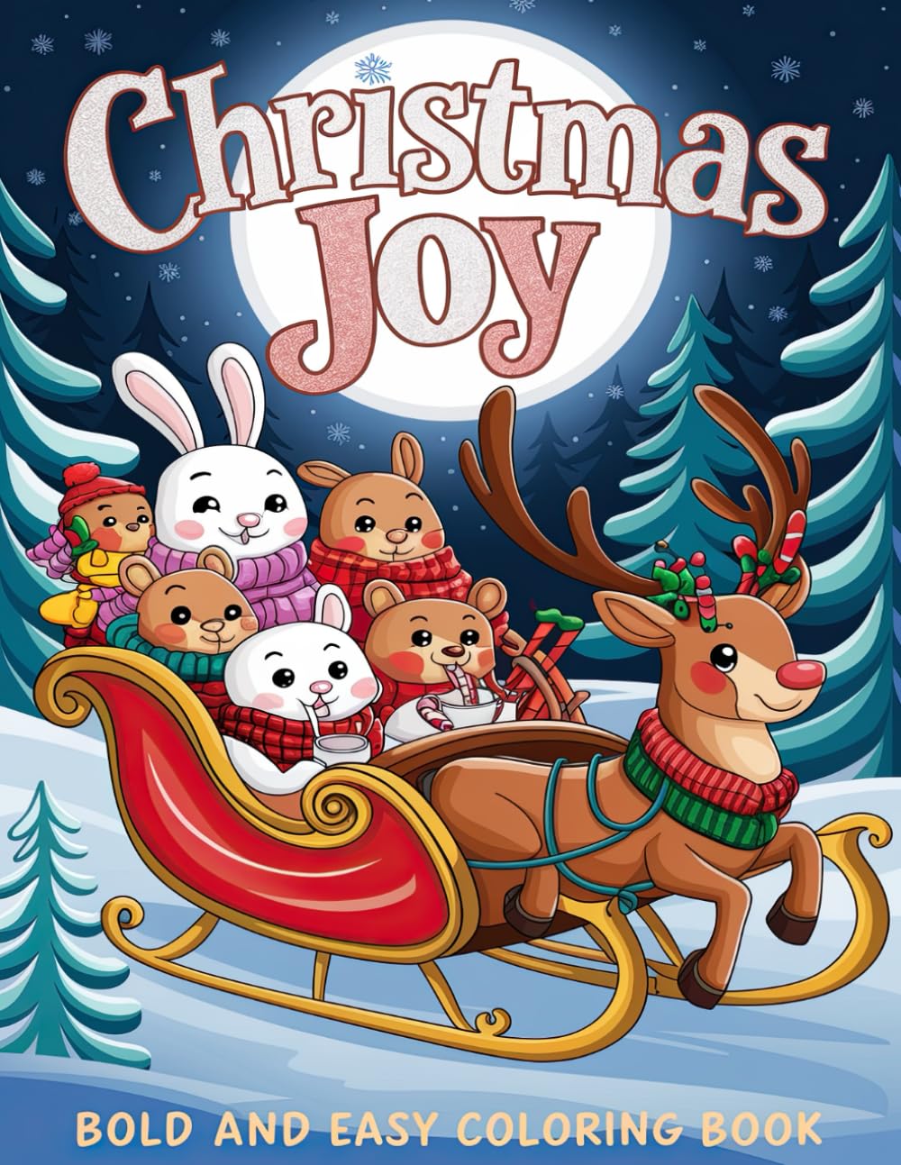 Christmas Joy Coloring Book: Festive and Cozy Christmas Designs for Relaxation