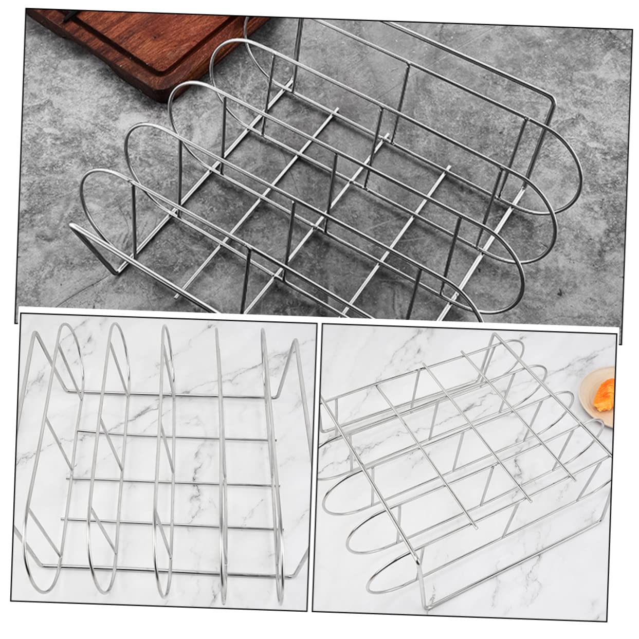 BESPORTBLE Supporto per Barbecue in Metallo Griglia per Bistecche e Costine per Grigliate all’Aperto in Acciaio Inox Resistente alle Alte Temperature Facile da Pulire per Campeggio Picnic