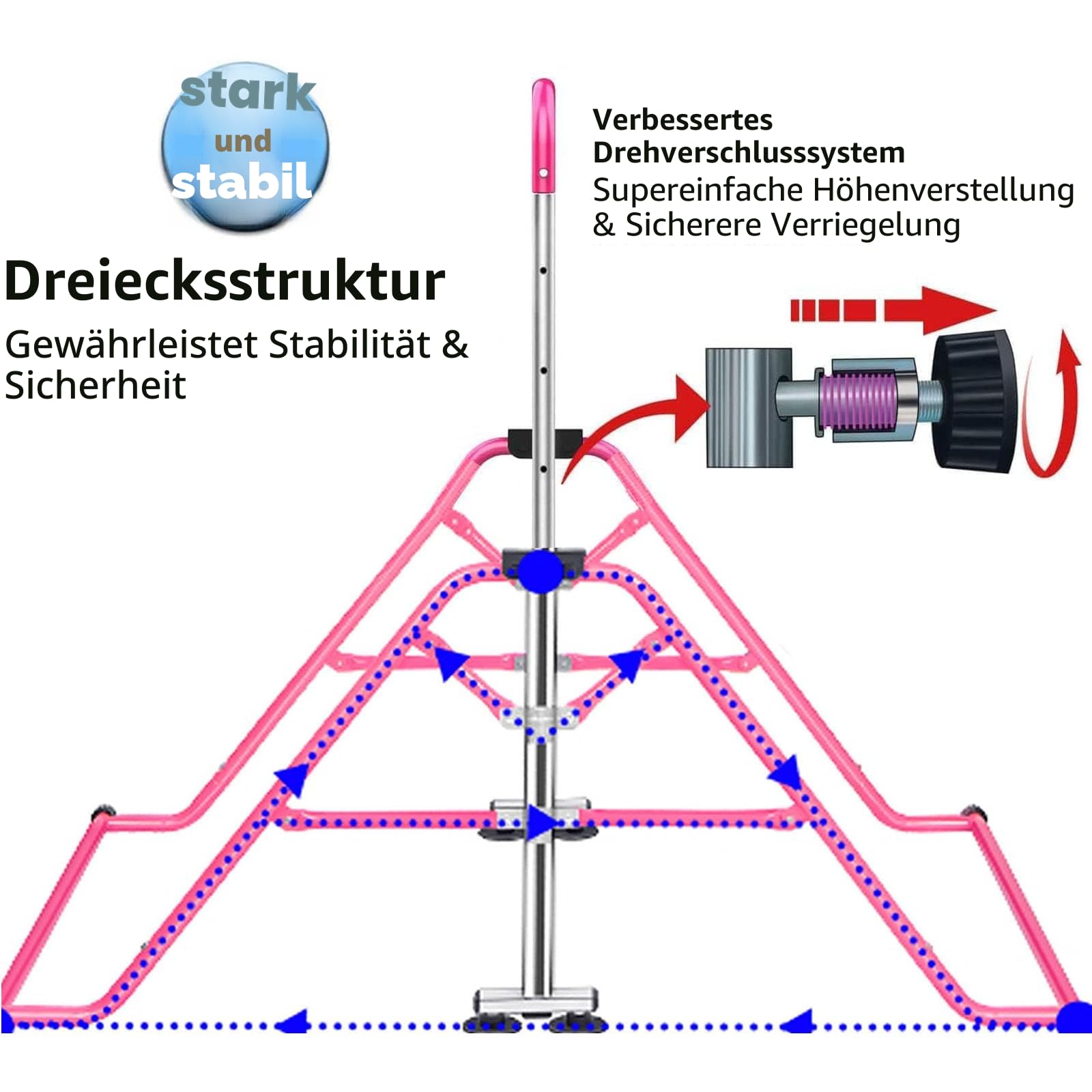 Kinder Turnreck Gymnastik Reck Turnstange Reckstange Klimmzugstange Reckanlage Horizontale Training Bar Trainingsgeräte mit Gymnastikringen für 3-12 Jahre alte Kinder Indoor