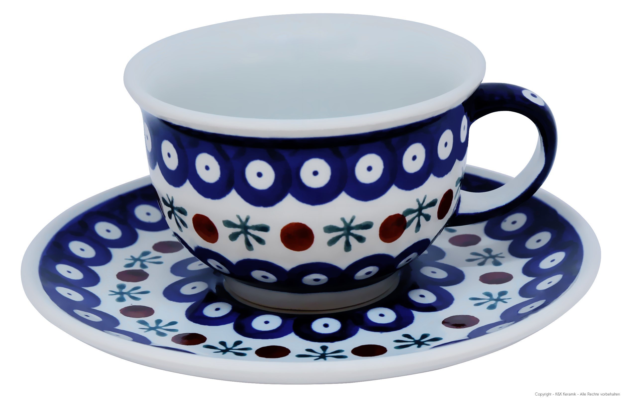 Tasse à café Boleslawiec céramique motif 41 pour vos pauses détente au bureau