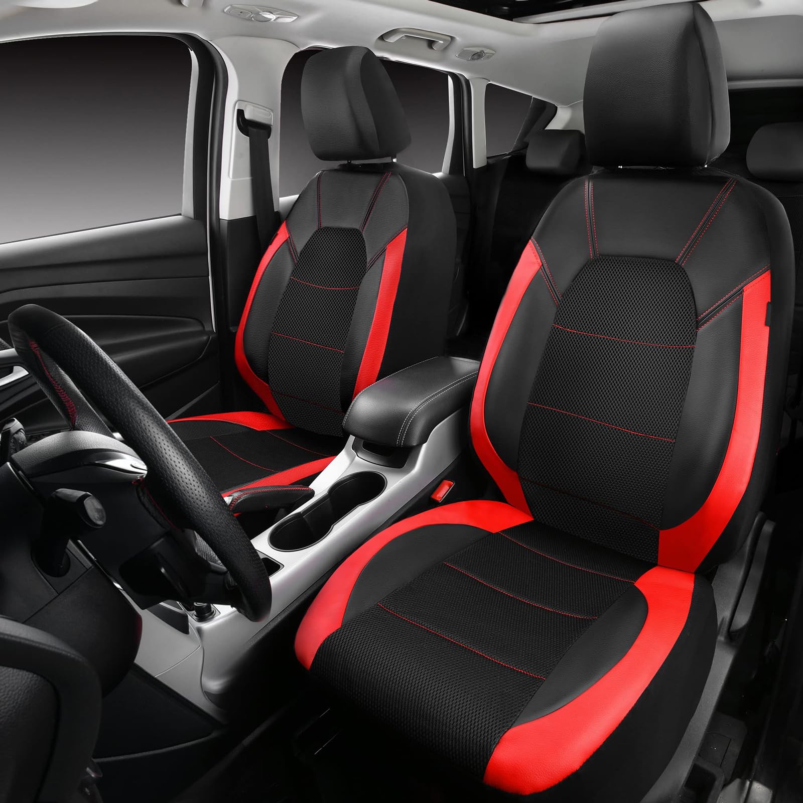 Set Coprisedili Auto per Fiat Panda Cross 2014-2020 2021 2022 2023 2024 2025 2026, Protezione Completa per Sedili Anteriori e Posteriori, Protezione per Sedili Auto, Copri Sedili