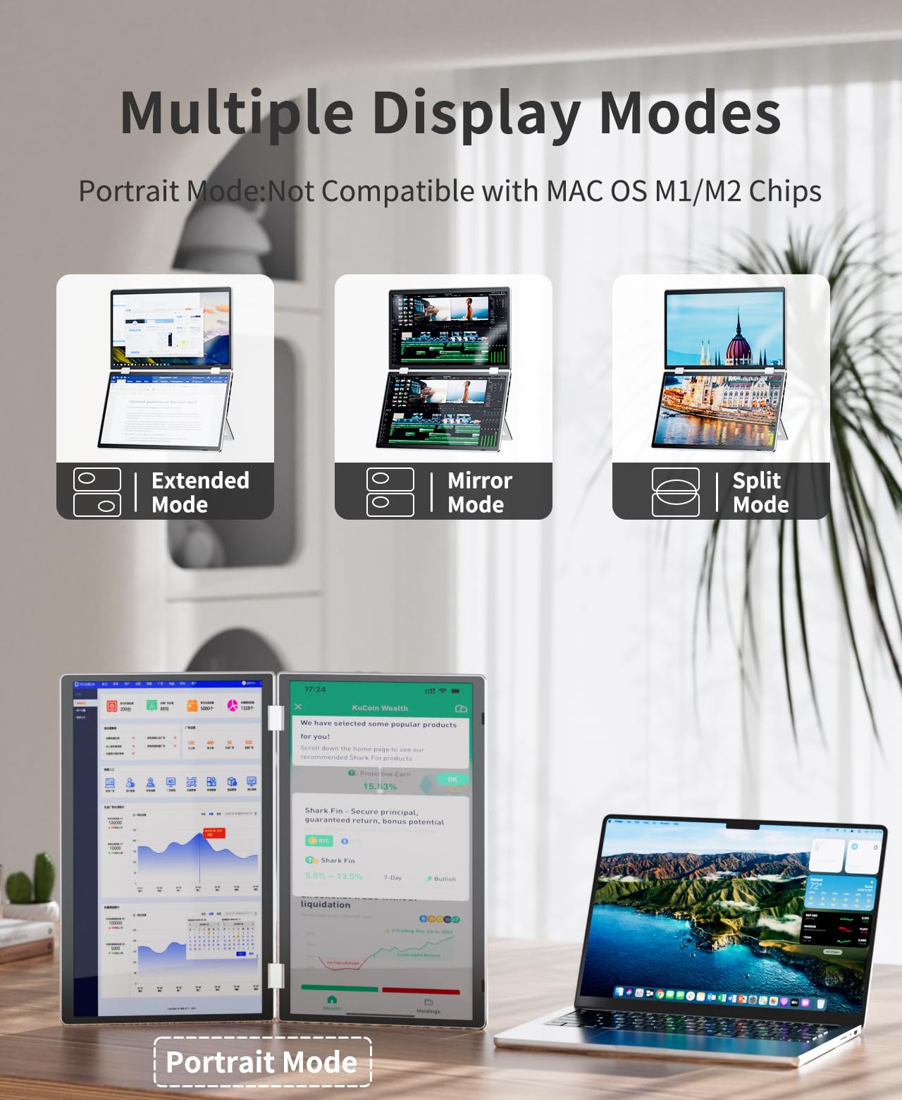 Amazon.co.jp: Laptomo M2 デュアルポータブルモニター ノートパソコン