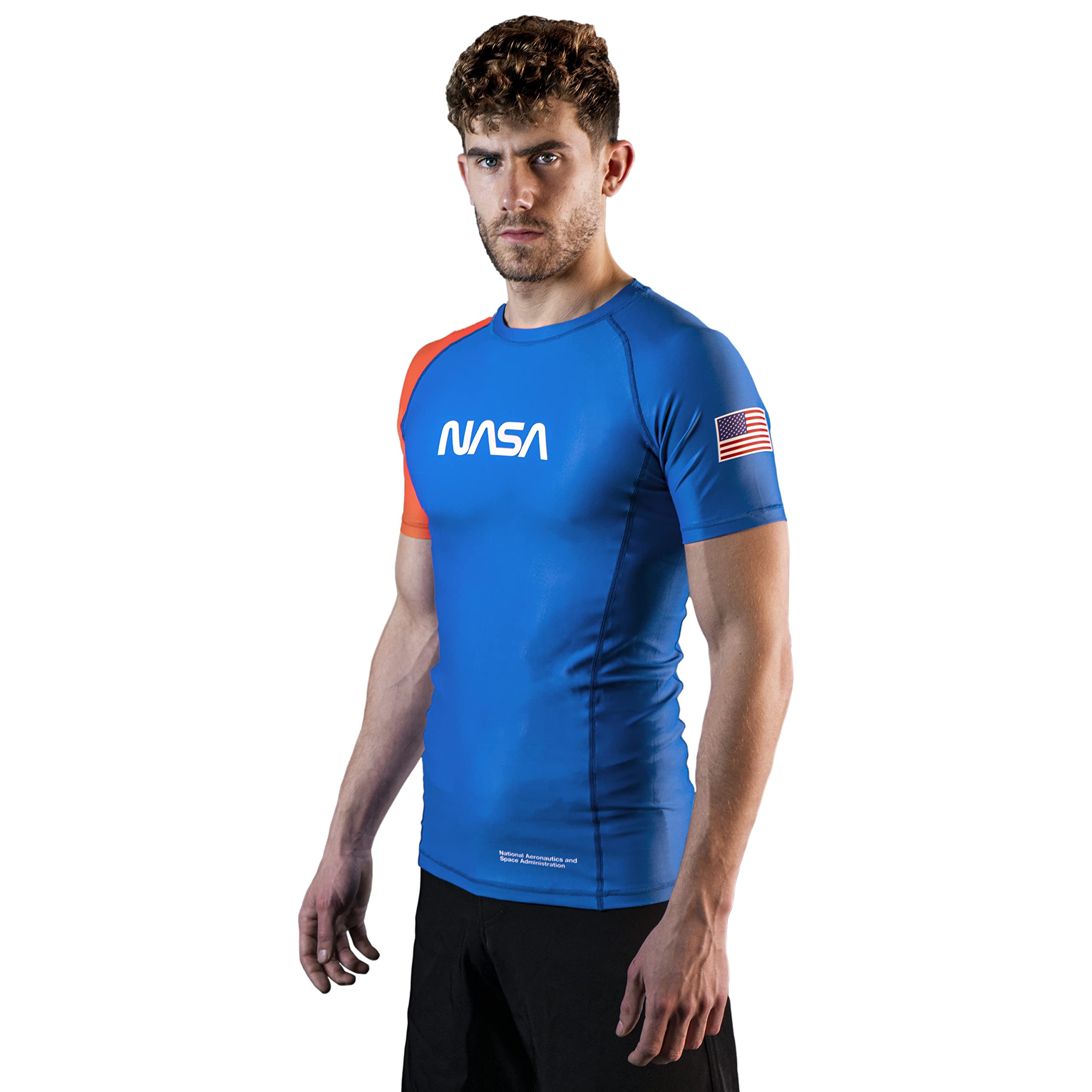 Sanabul NASA Kurzarm-Kompressions-Rashguard für MMA BJJ Wrestling-Cross-Training, Rashguard