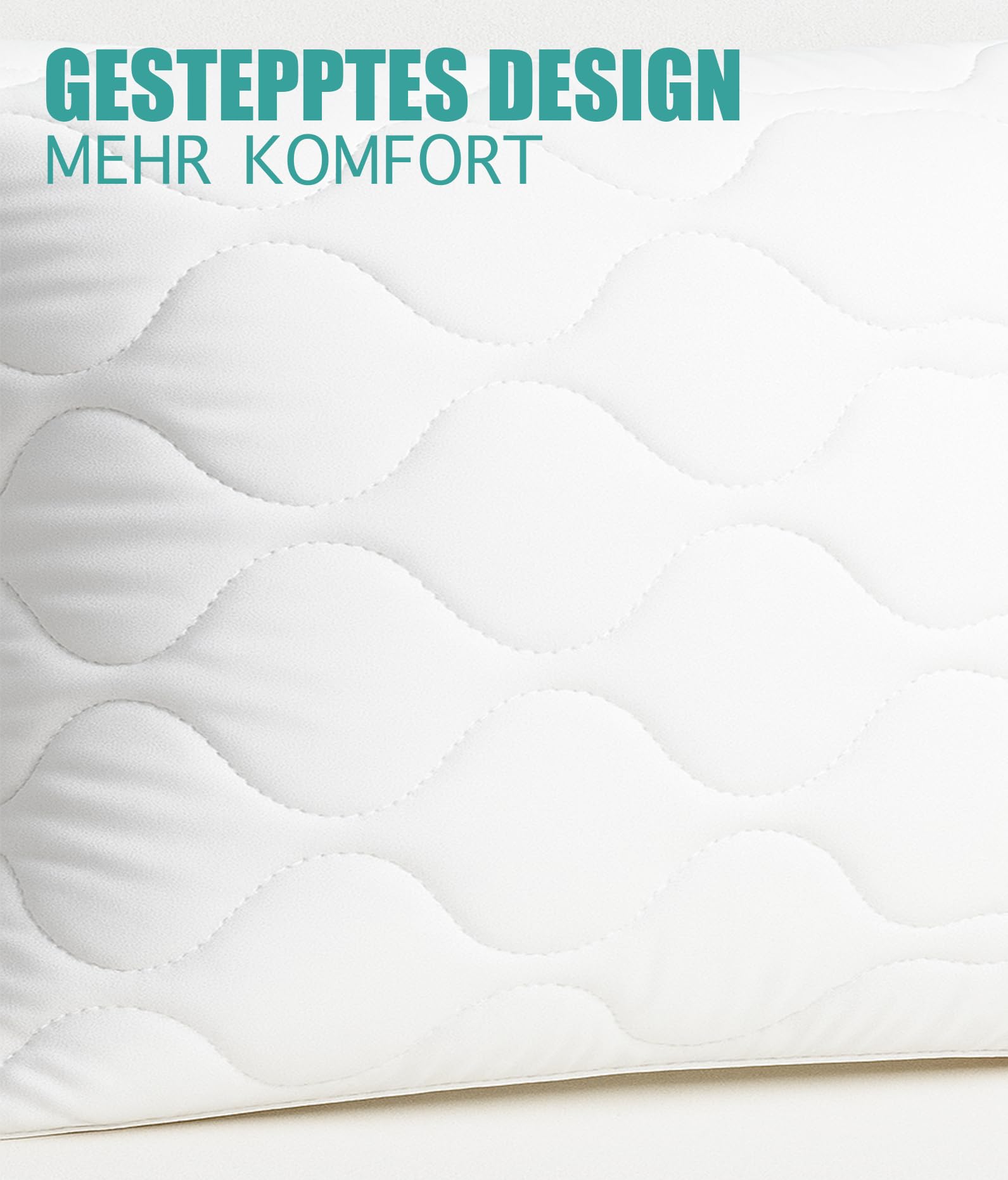 KNERST Bettdecke Und Kissen Set - 135x200 cm, Weiß, 4-teilig, Made in Europe
