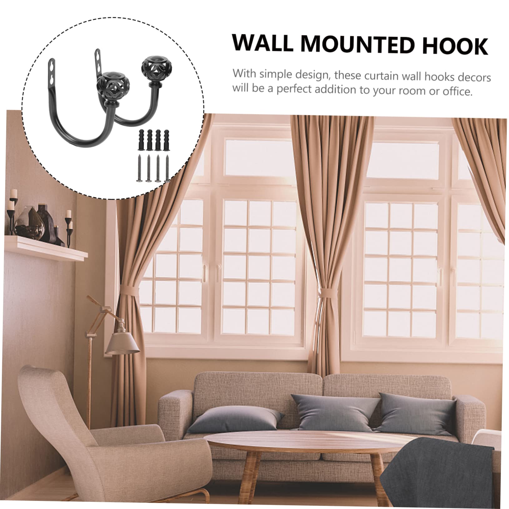 Alipis 3 Set di Fermatende Decorativi per Tende Nappe Versatili per Porte E Finestre 2 Pezzi * 3