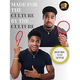 Twist It Up Comb (Red Desires) - Alternative to Hair Sponges, Creates Curls and Twists for Black Men, Tennis Racket Design