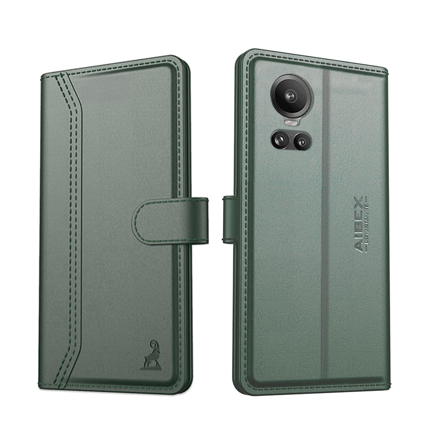 AIBEX ® Oppo Reno 10 Pro 5G / Oppo Reno 10 5G Flip Cover Leather Finish | Inside TPU with Card Pockets | Wallet Stand | Complete Protection Flip Case Green (B0CDQ6J3HR) Amazon Price History, Amazon Price Tracker