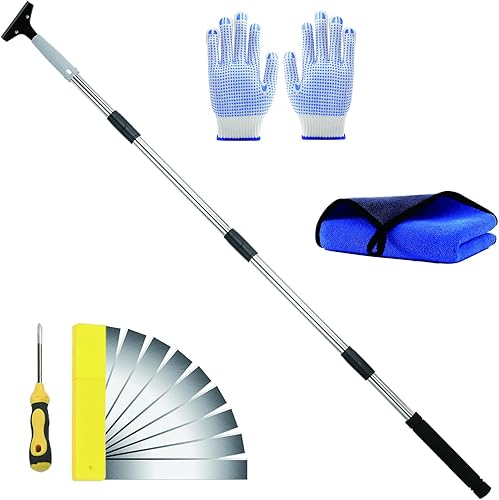 Rascador de suelo de mango largo resistente, cuchillas raspadoras de piso de 4 pulgadas, herramienta raspadora de cocina de 31 a 61 pulgadas, disponible en Yaxa Colombia