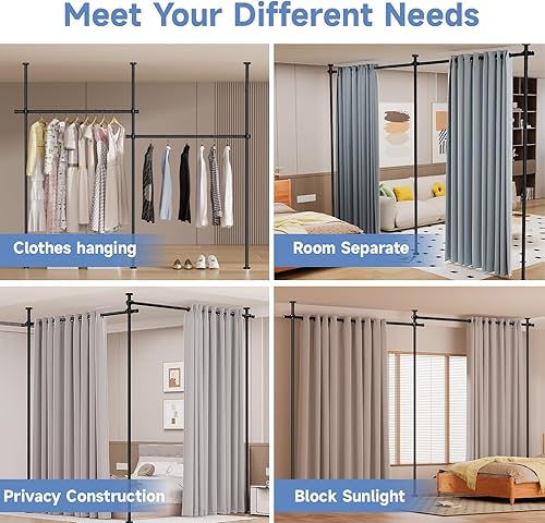 Miniatura 22 de Divisor de habitación plegable con ruedas, divisor de 6 pies de alto para separación de habitaciones, divisores y divisores móviles de habitación,