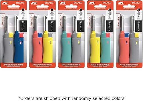 Miniatura 2 de MK Encendedor de 4 encendedores de velas, llama resistente al viento, ideal como encendedores para velas, encendedores de barbacoa, encendedores de