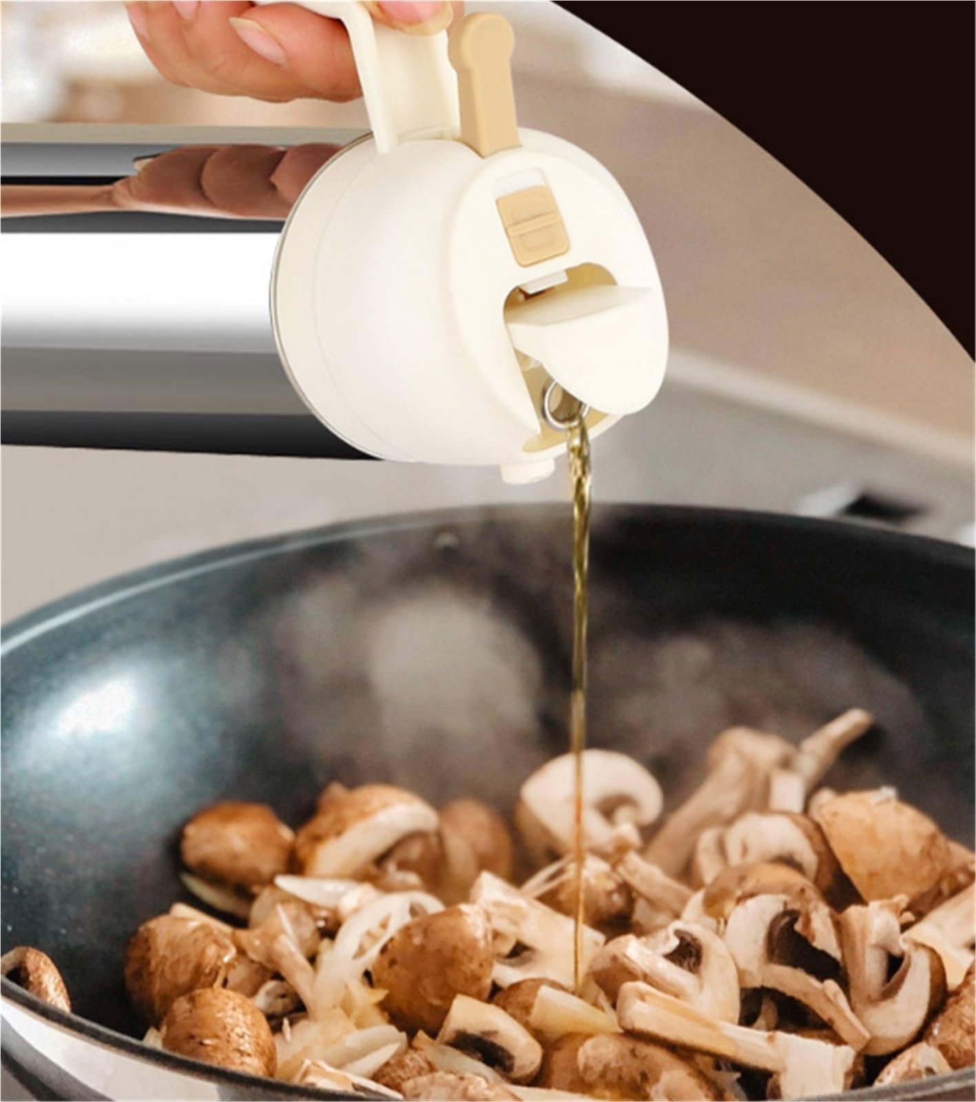 Butelka Oliwę Rozpylacz Oleju Do Gotowania Do Użytku Domowego 2 W 1 Dozownik Oliwy Z Oliwek Do Sałatek Smażonych Na Powietrzu Dozownik Oleju Kuchennego(White,360ml)