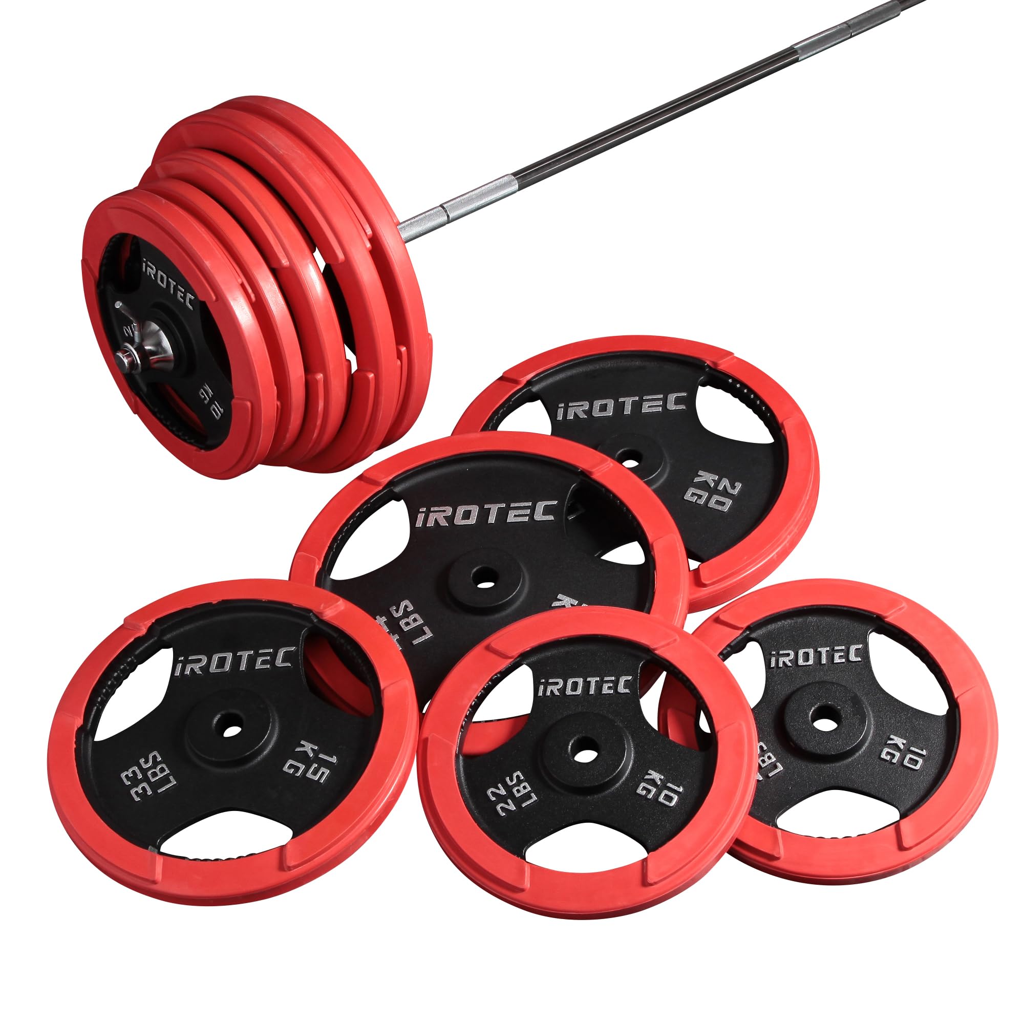 Amazon | IROTEC（アイロテック）ラバーバーベル160KGセット 径28mm