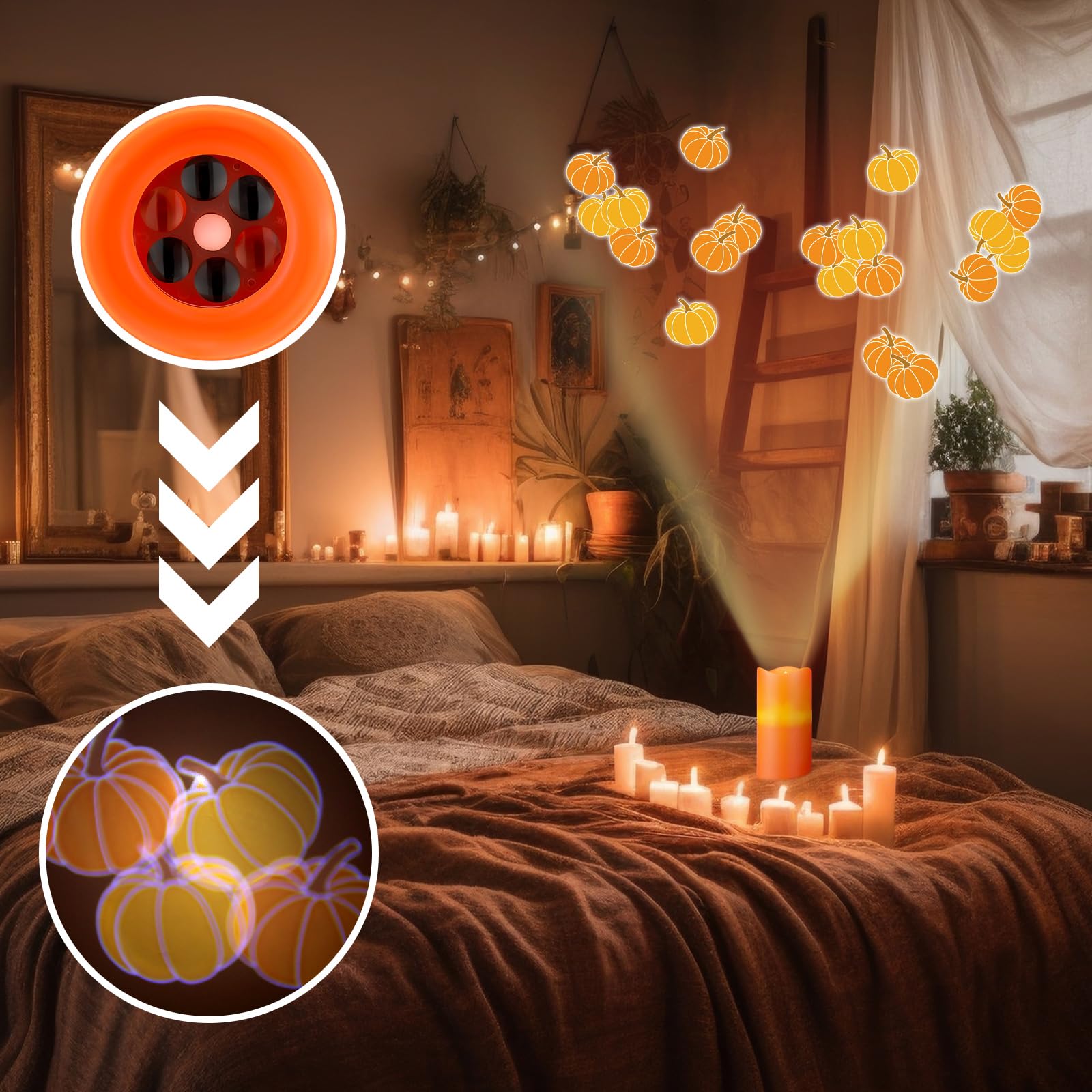 Amazon.com: Rossesay Fall Pumpkin Flameless Candles LED Pumpkin