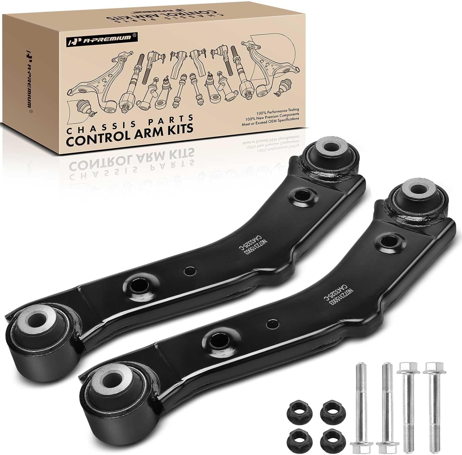 A-Premium 2 x Rear Upper or Rearward Upper Control Arm, with Bushing, Compatible with Kia Sorento 14-15, Sportage 11-16 & Hyundai Santa Fe (Sport) 13-18, Santa Fe XL 13-19, Tucson 10-15, AWD Only