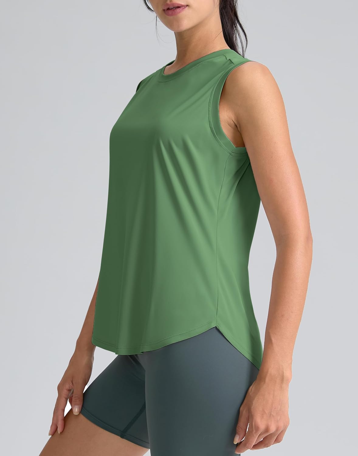 SANTINY Women's Sleeveless Workout Tops Breathable Lightweight Active Tennis Yoga Shirts Athletic Running Tank Tops for Women - Image 4