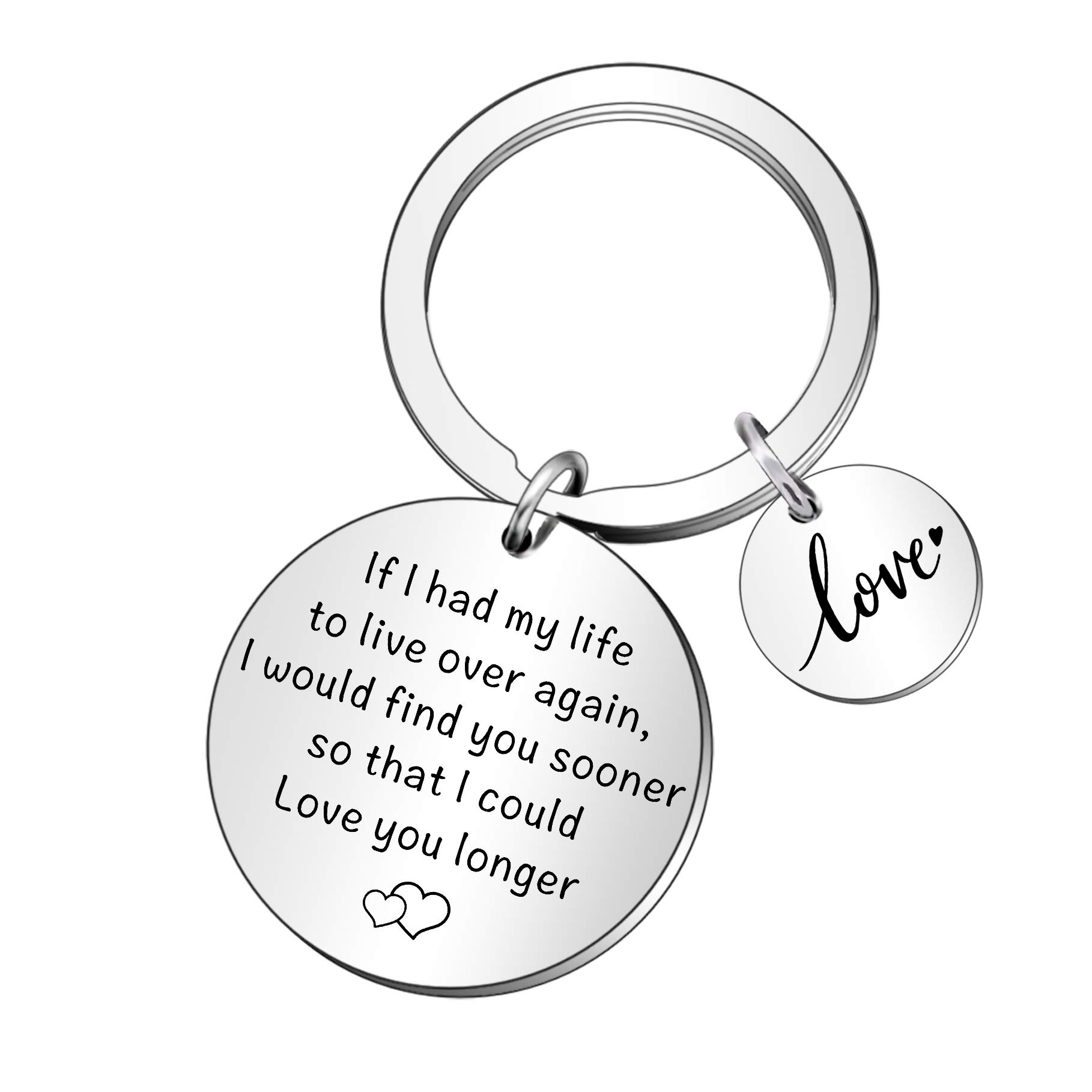Qmvmv Silver Lover Keyrings Valentines Key Ring Love Couple Keychain Gift For Him Her Wife Husband Boyfriend Girlfriend