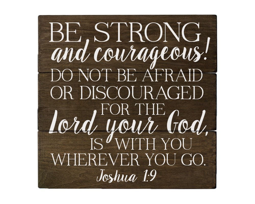Elegant Signs Joshua 1 9 Be Strong And Courageous Bible Verse Art Amazon In Home Kitchen