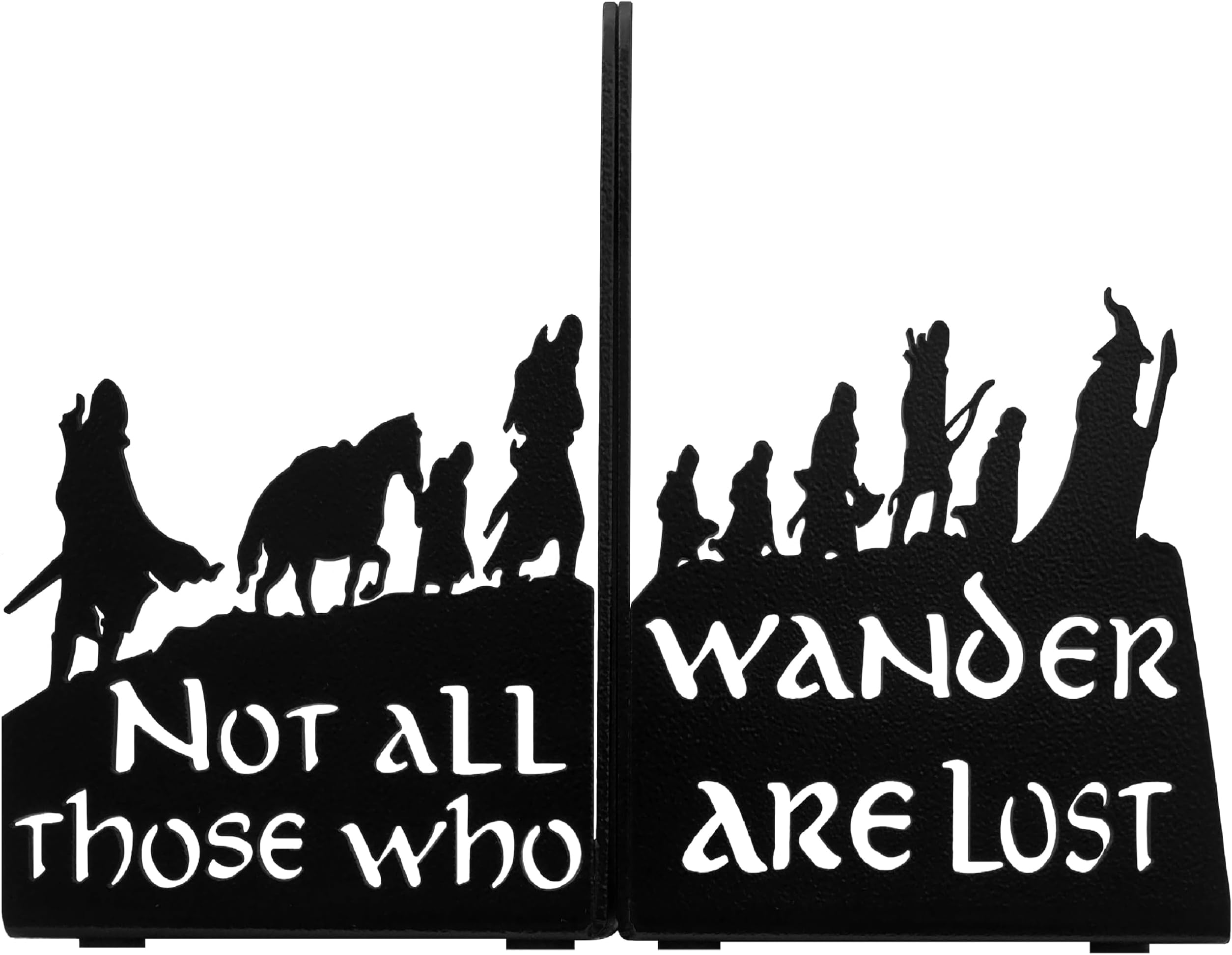 Decorative bookends for Shelves, Heavy Metal Bookends, Unique Bookends, Non Skid Book Ends, Book Stopper for Home/Office Decor/Shelves, 7 X 5.51 X 4 in/Piece (with Quote on Product)