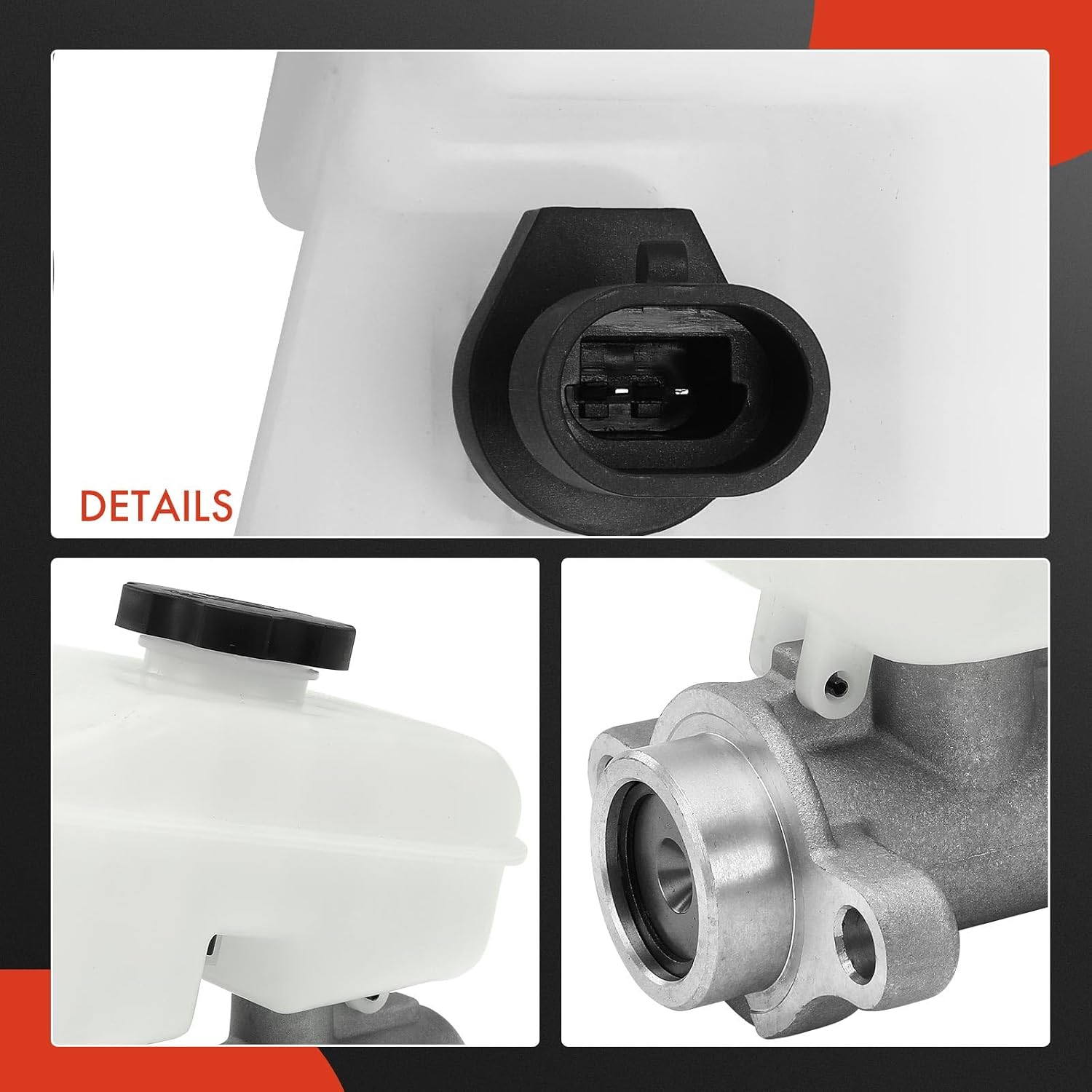 A-Premium Brake Master Cylinder with Reservoir and Sensor Compatible with Cadillac Vehicles - DeVille 2002-2003, 2004-2005 (Fits model Without Anti-Lock Brake System ABS)