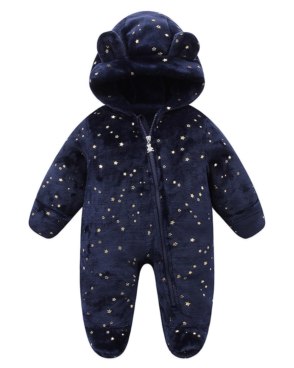 WYTbaby Combinaison d'hiver en polaire pour bébé - Chaude - Avec capuche - Automne et hiver - Pour garçons et filles de 0 à 12 mois