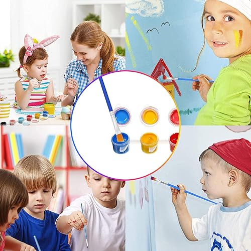 Miniatura 6 de 20 tiras de 120 macetas, tiras de pintura vacías con tapa, mini recipientes de almacenamiento transparentes y 40 pinceles de pintura, suministros de