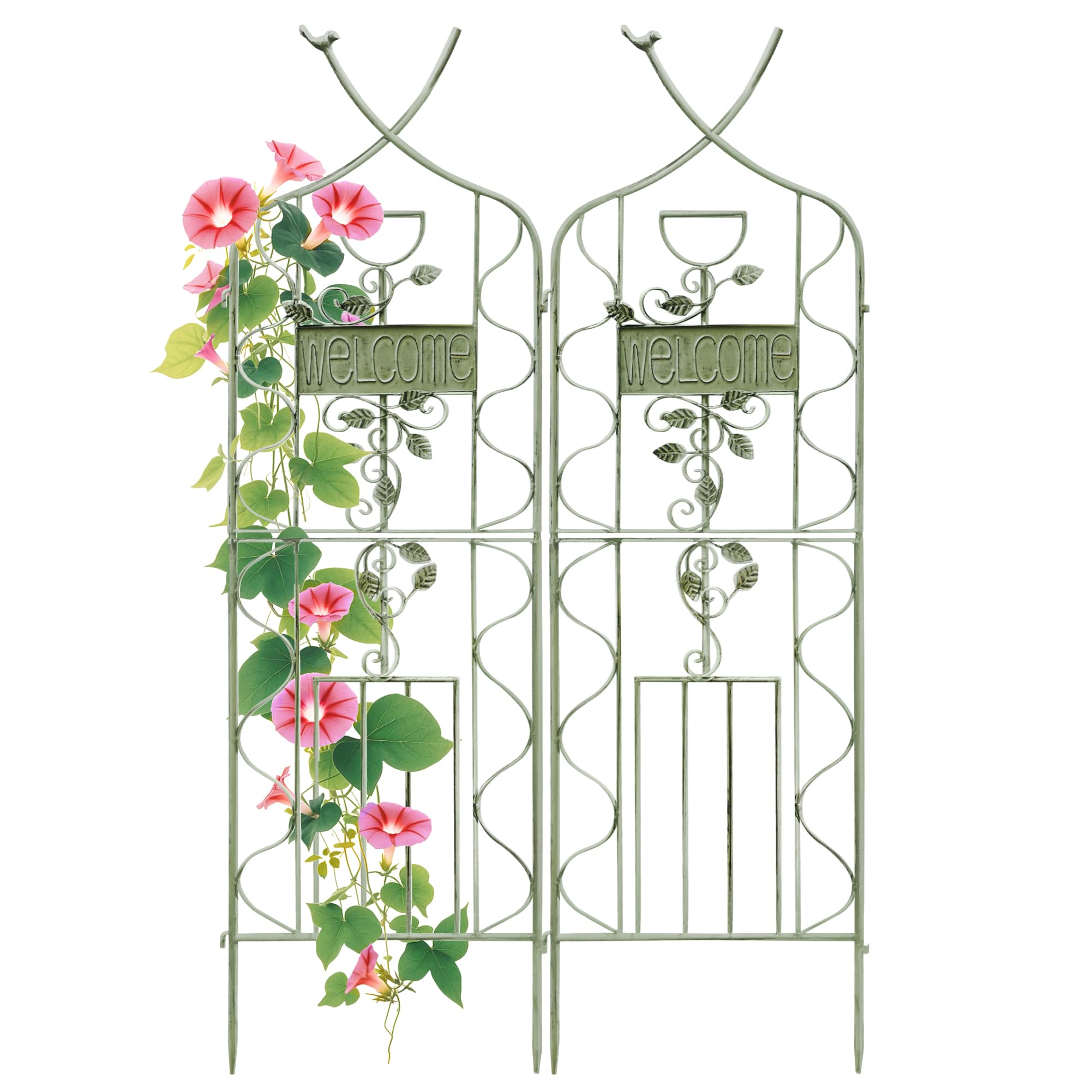 LZRS 2 Pack 59.5 Rustic Iron Arch Trellis
