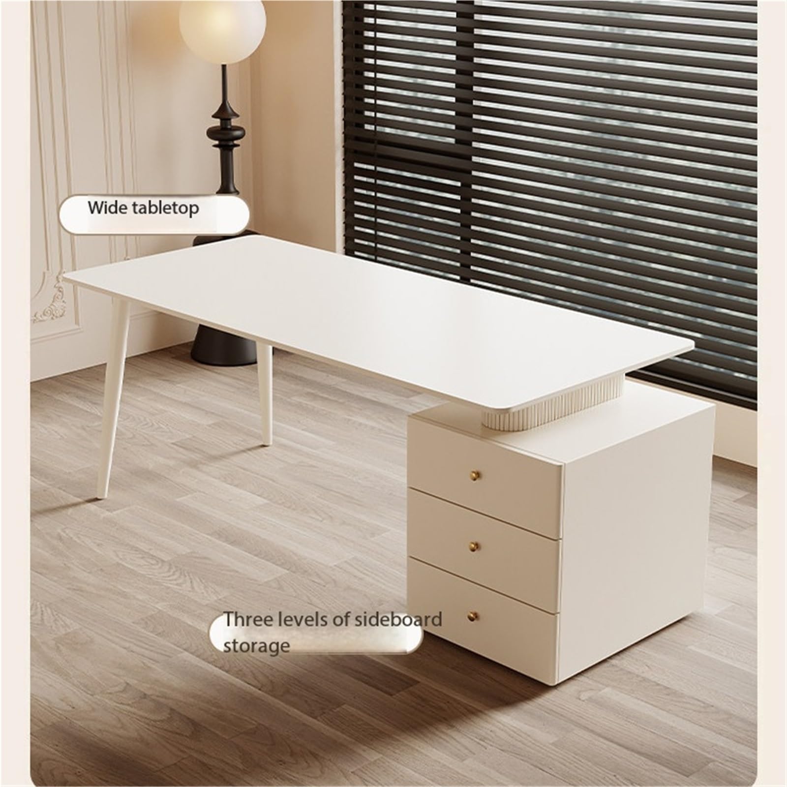 Scrivania for postazione computer con armadietto portaoggetti Scrittoio