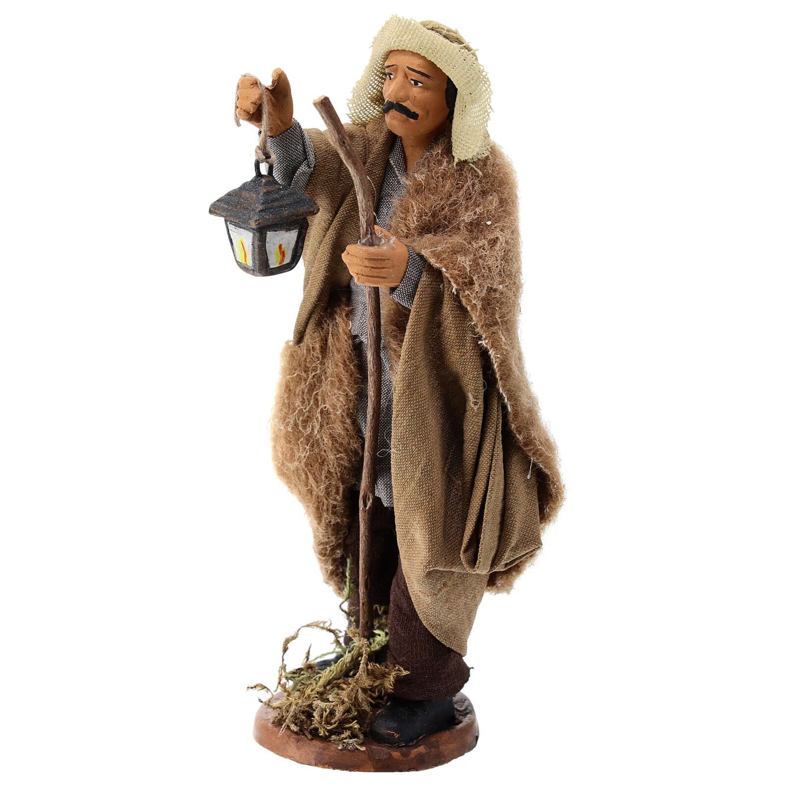 Holyart Presepe Napoletano: Pastore con lanterna 14 cm
