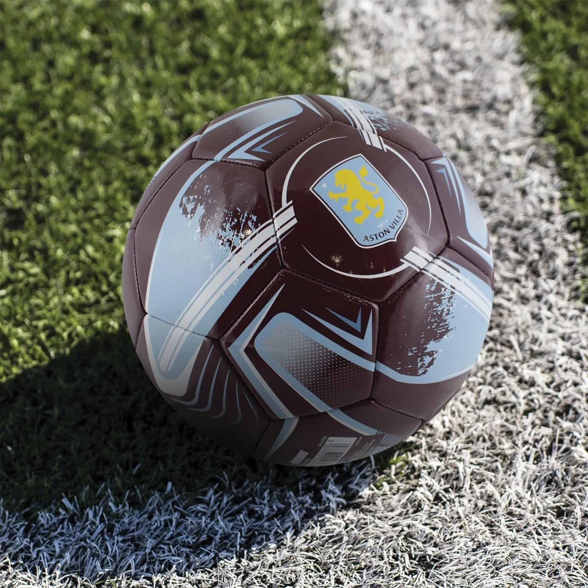 Hy-Pro Offiziell lizenzierter Aston Villa F.C. Fußball, Größe 5, Turbinen-Design, Aston Villa, Merchandise, Training, Match, Sammlerstück für Kinder und Erwachsene