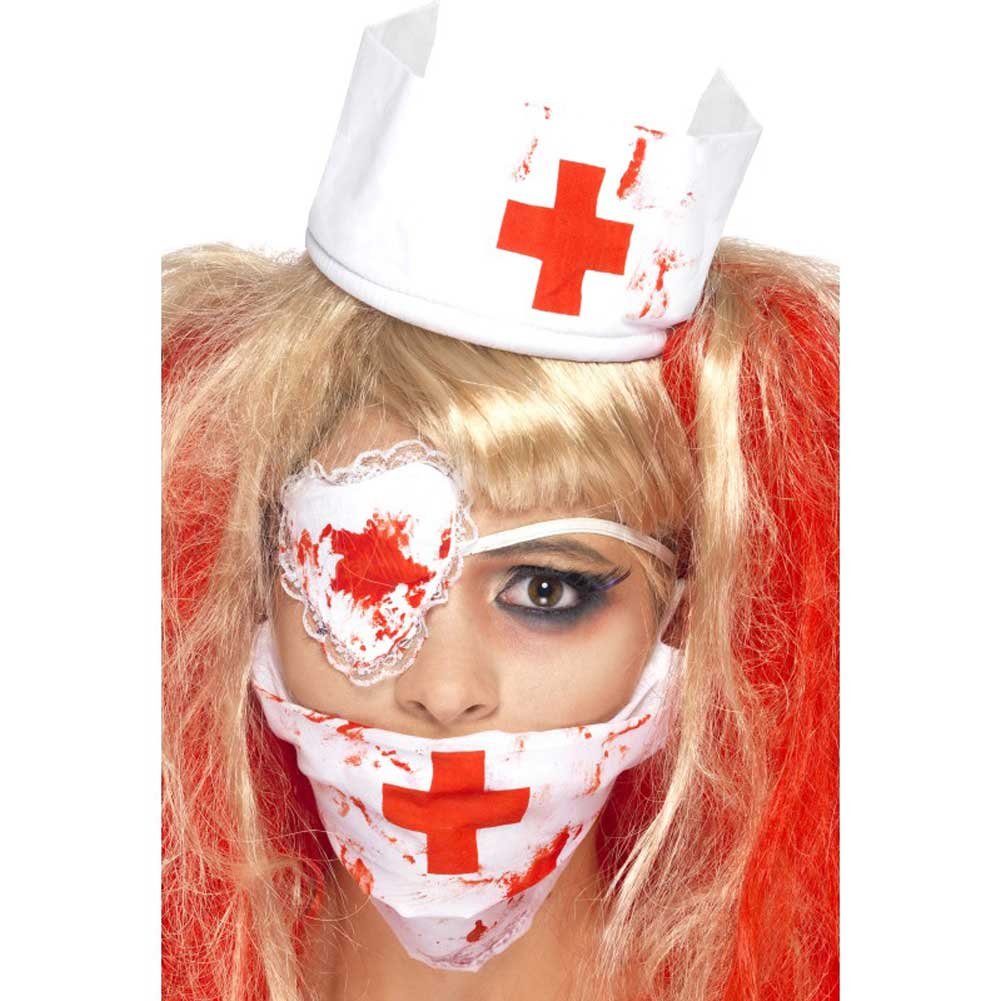 Smiffys Women's White, Red Bloody Nurse Kit