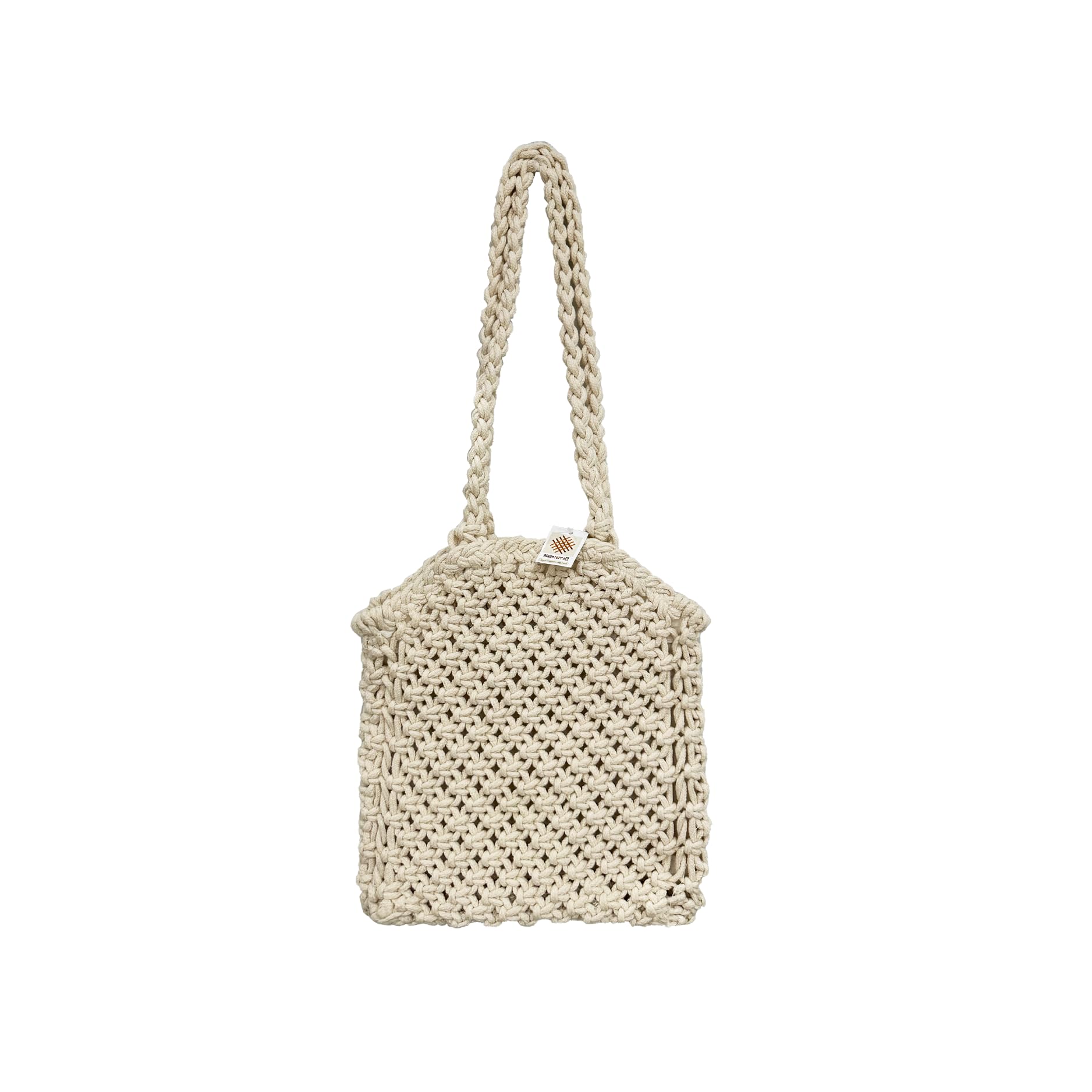 MadeTerra S Macrame Handbag| Summer Woven Tote Bag| Crochet Handbags Knitted Shoulder Bags|