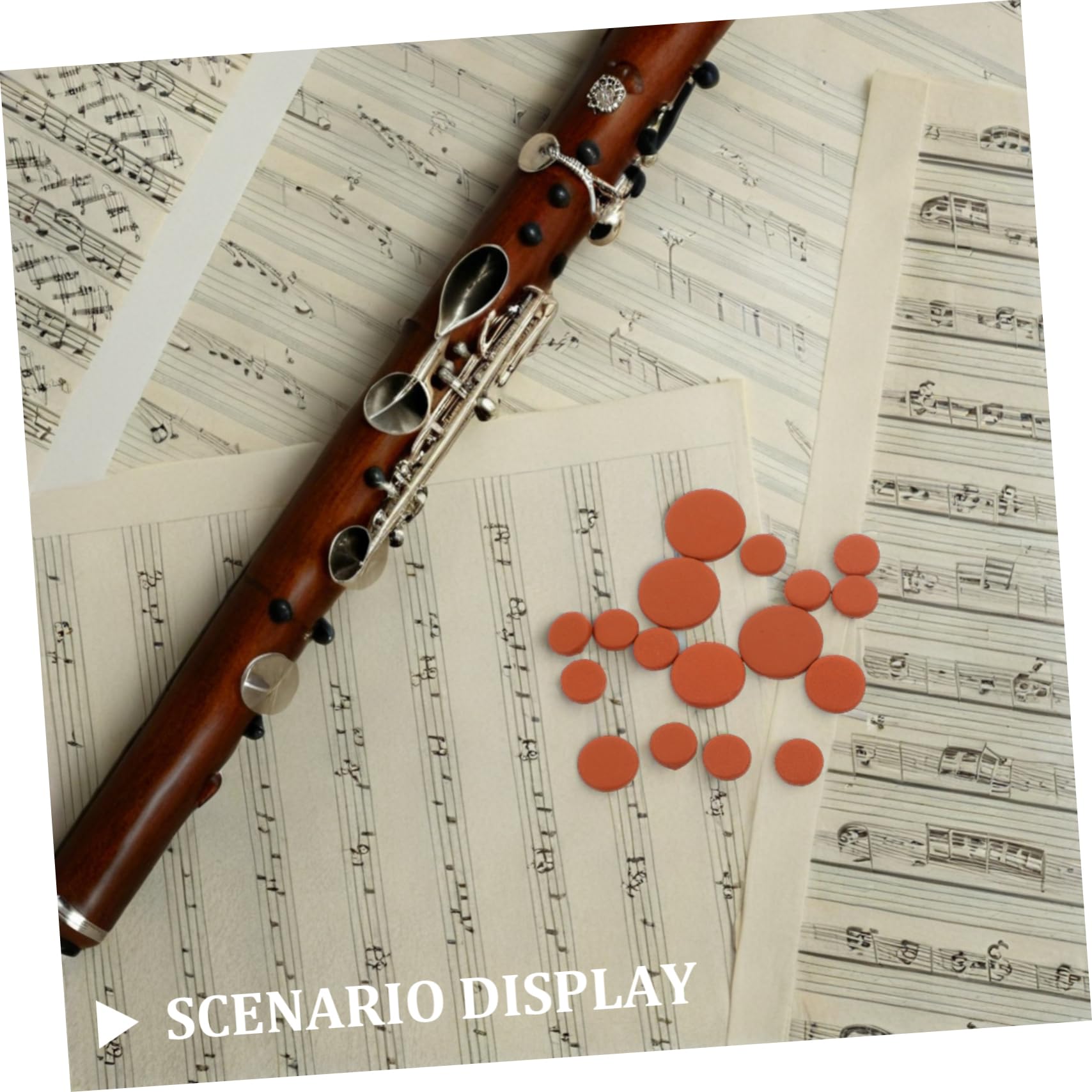 Levemolo Sound Hole Pads Set 17pcs Leather Pads Repair Kit for Comfortable for Professional Use