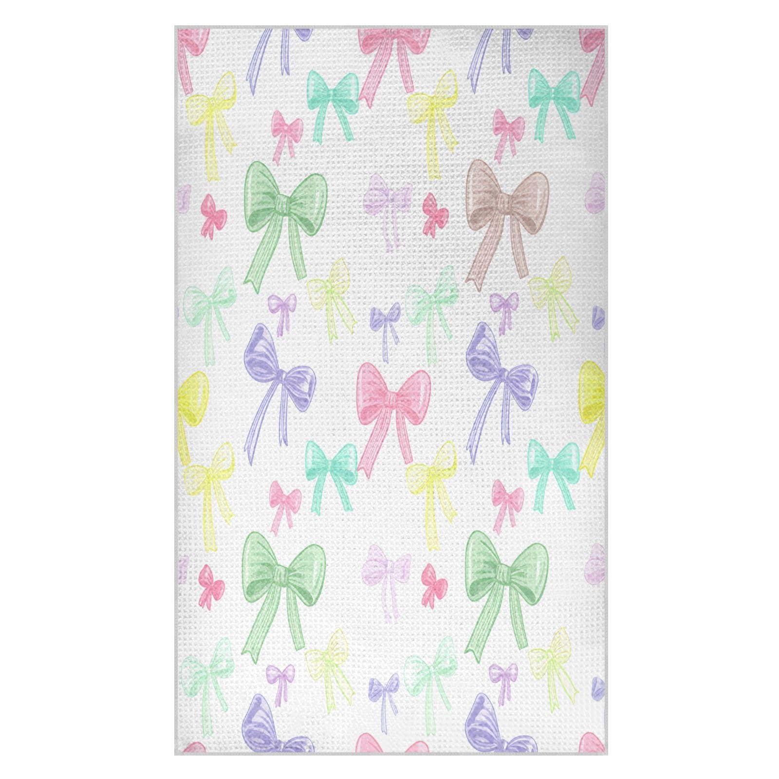 JiangGgen Bows Kitchen Towels 2-Pack Soft Absorbent Dish Towels