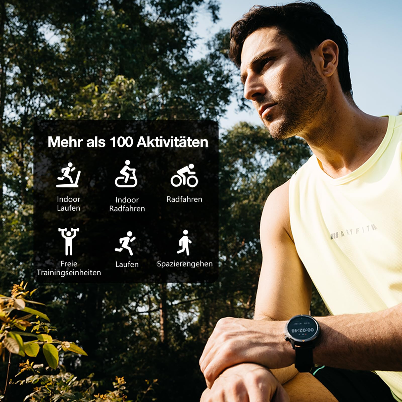 AGM Legion 2026 Smartwatch Herren Damen mit GPS, 1,43" AMOLED, Outdoor Sportuhr 5ATM wasserdicht, Fitness Tracker mit Anruf, smart Watch mit magnetarmband