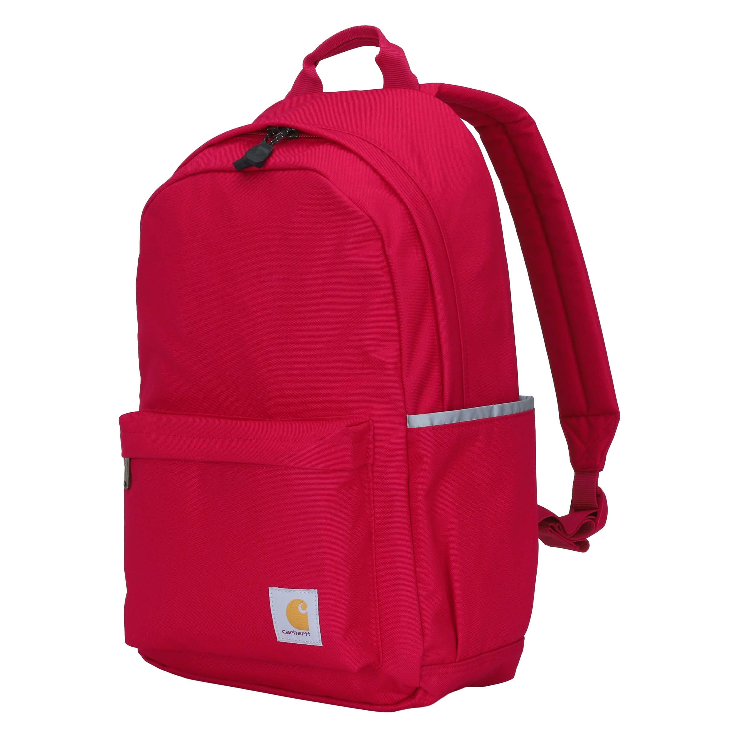 Carhartt 21L Classic Laptop Backpack, Water-Resistant Pack W/ 15" Laptop Sleeve and Organizational Compartments, Industry Red