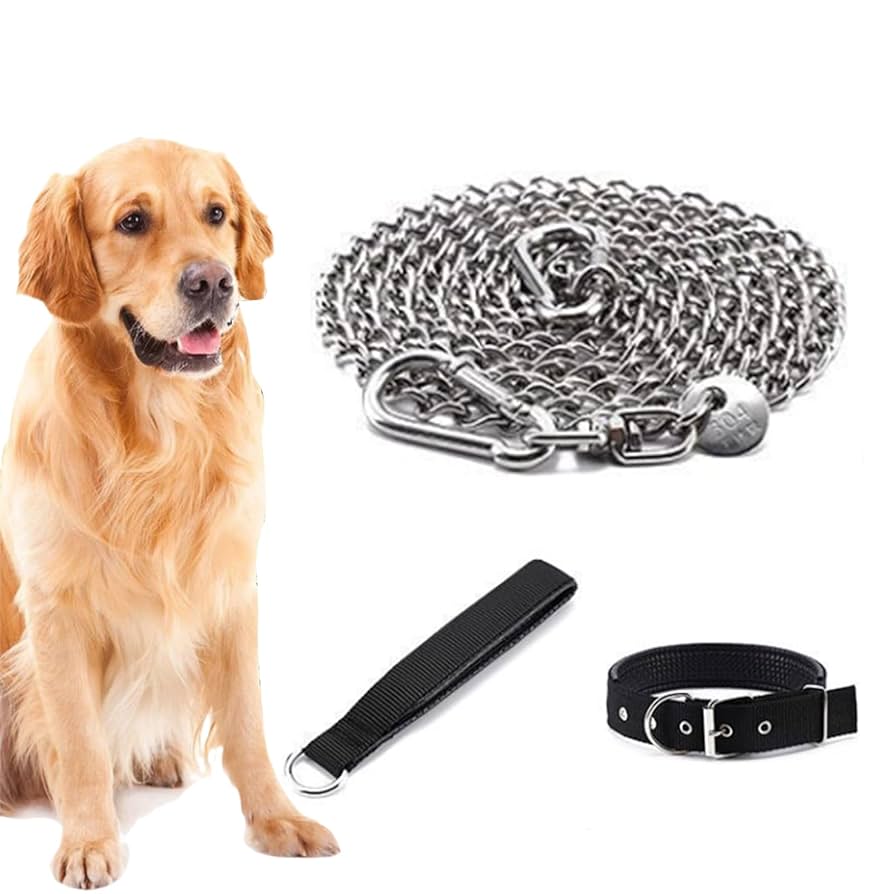 Amazon | 鎖 犬 リード ペット用品 犬 大型犬用中型犬用の快適な