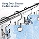 Titanker Shower Curtain Hooks Black, Minimalist Simple Double Glide Shower Curtain Rings, Rust Proof Metal Shower Hooks Rings for Bathroom Shower Rods Curtains, Set of 12 Hooks Product Image 3