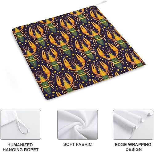 Miniatura 3 de Decorative Hand Towels for Bathroom - Retro Lobster Yellow Print Soft Absorbent Small Bath Hand Towels for Kitchen, Farmhouse, Spa, Hotel, Guest Tea