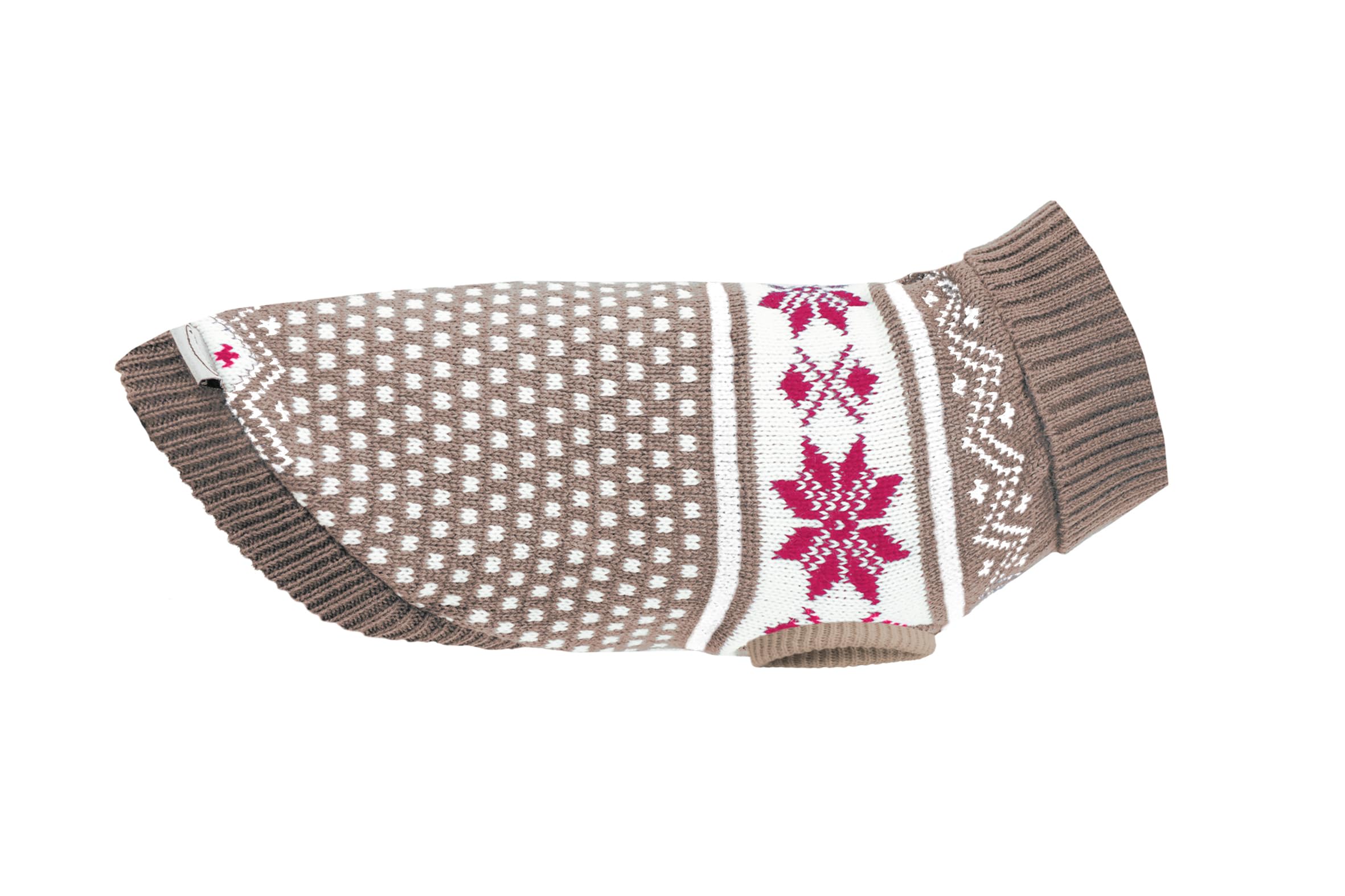 Record Sestriere XL 50 cm Sweater Coat Brown for Dogs Coat, beige